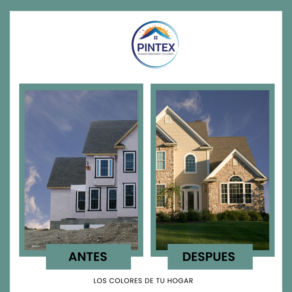 beige minimalist house before after instagram post